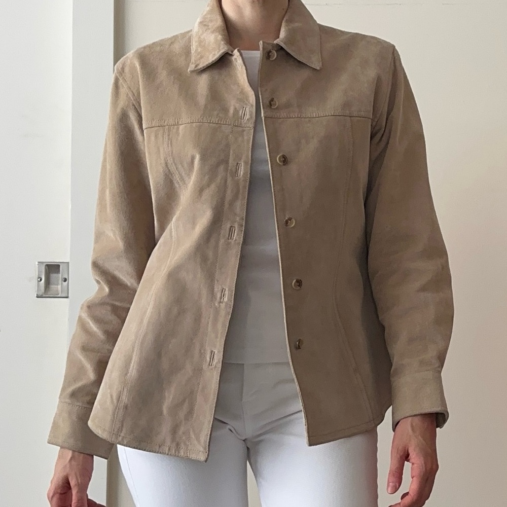 Vintage Tan Suede Overshirt / Jacket
